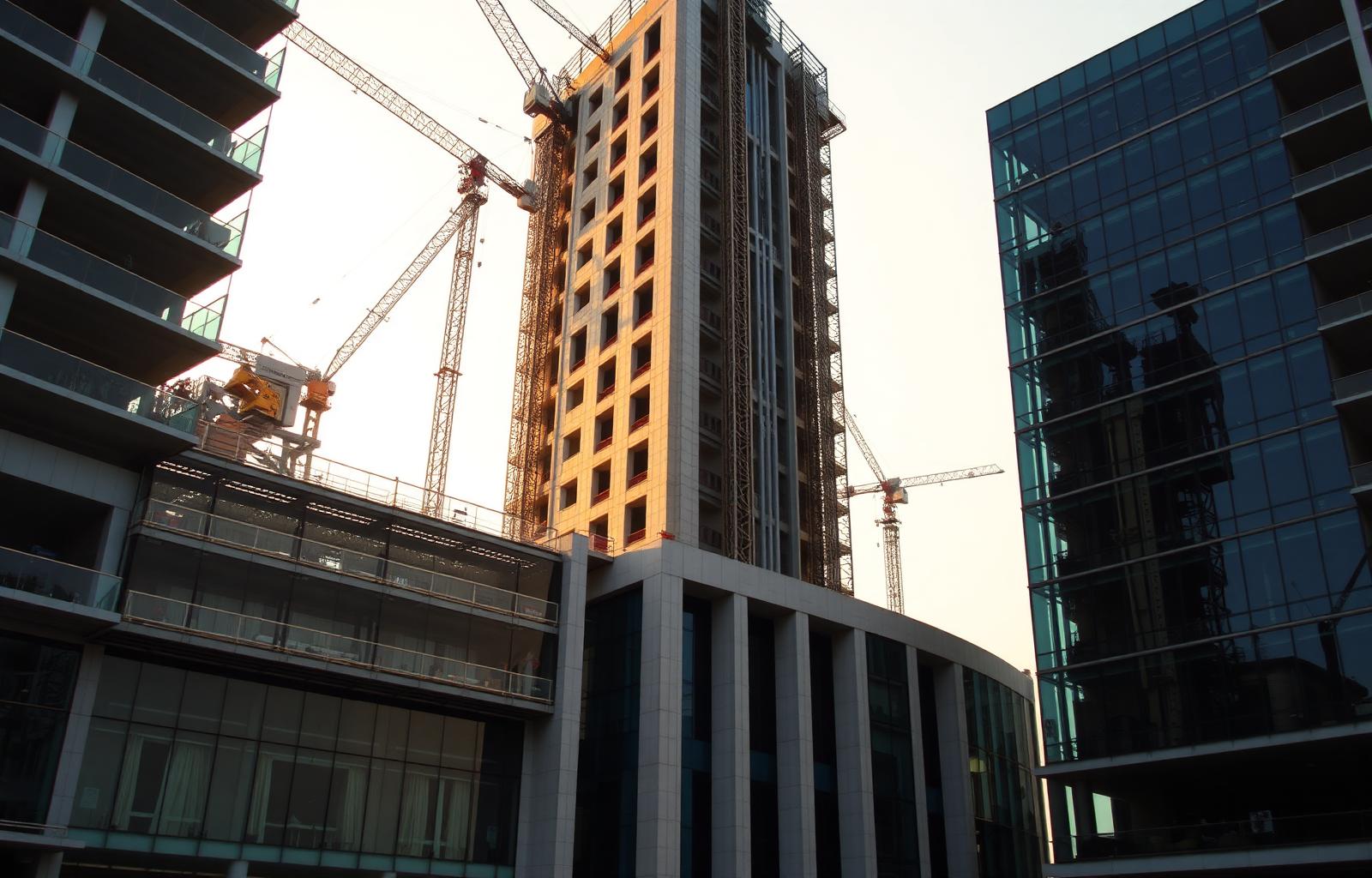 Commercial building under construction in Bengaluru